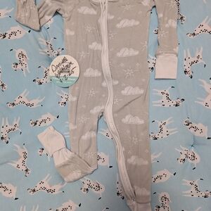 Little Sleepies Gray Cloud Kids Footie